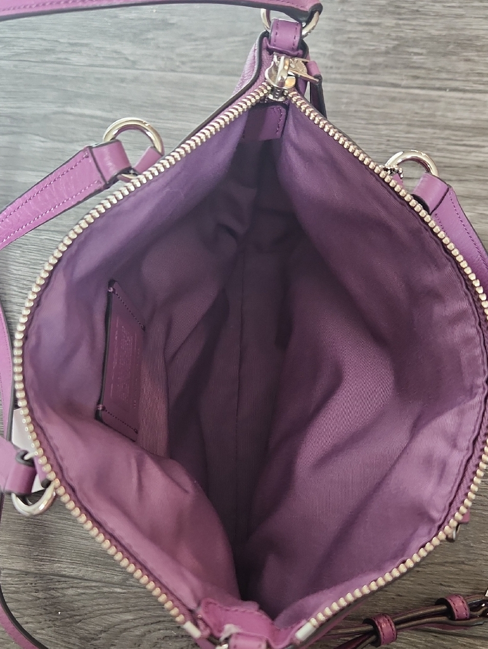 Coach Small Kelsey Purple Satchel - Picture 9 of 10
